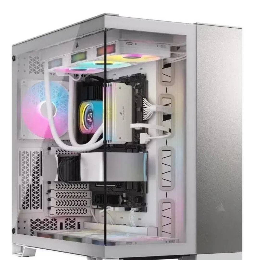 Corsair 6500X Dual Chamber Mid-Tower kućište — belo, aluminijum