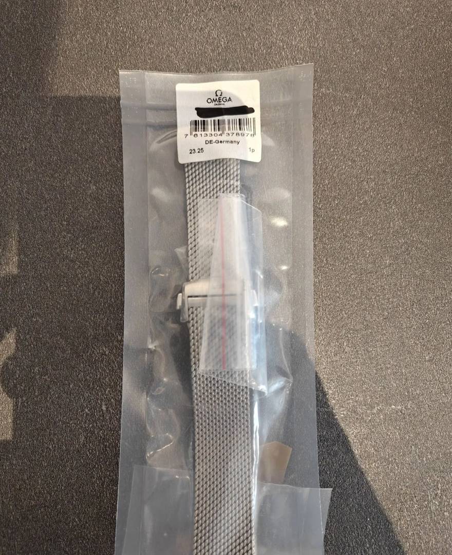 Omega mesh bracelet 21 mm, original with receipt