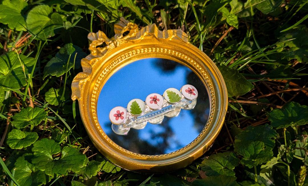 Haarspange mit Feldauge-Blume