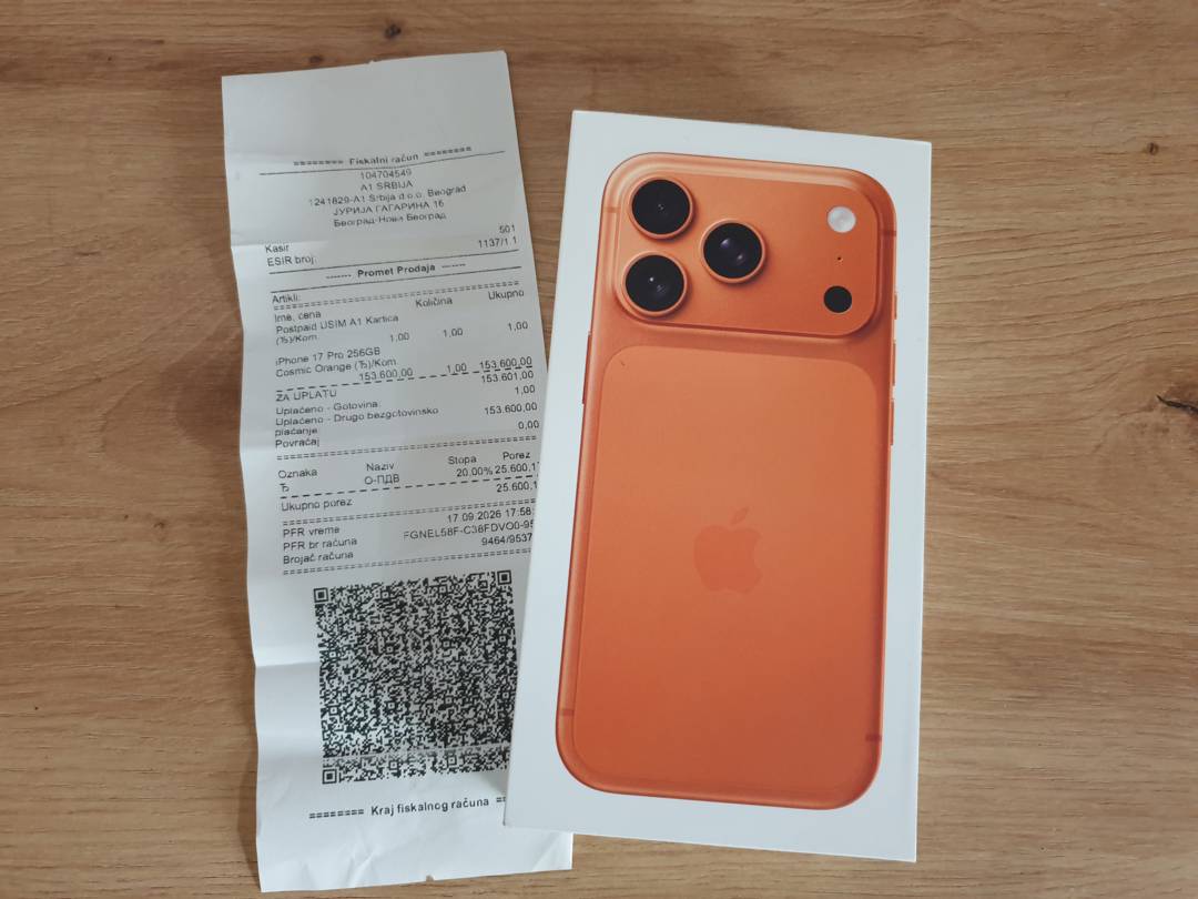 Apple iPhone 17 Pro 256GB-Orange, vákuum, 24 hónap garancia.