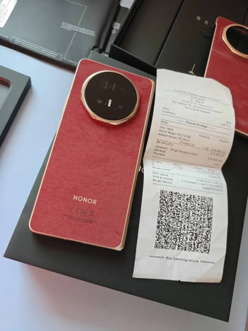 Honor Magic V6 512/16gb Red - като нов, гаранция 2 години