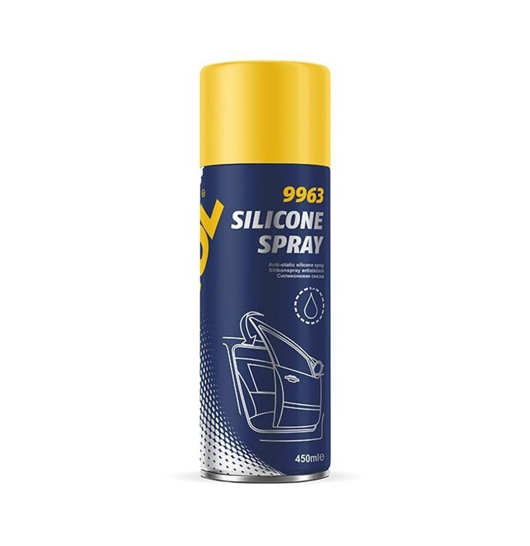 Silikonski sprej za gumu i plastiku Mannol 9963, 450 ml — nov