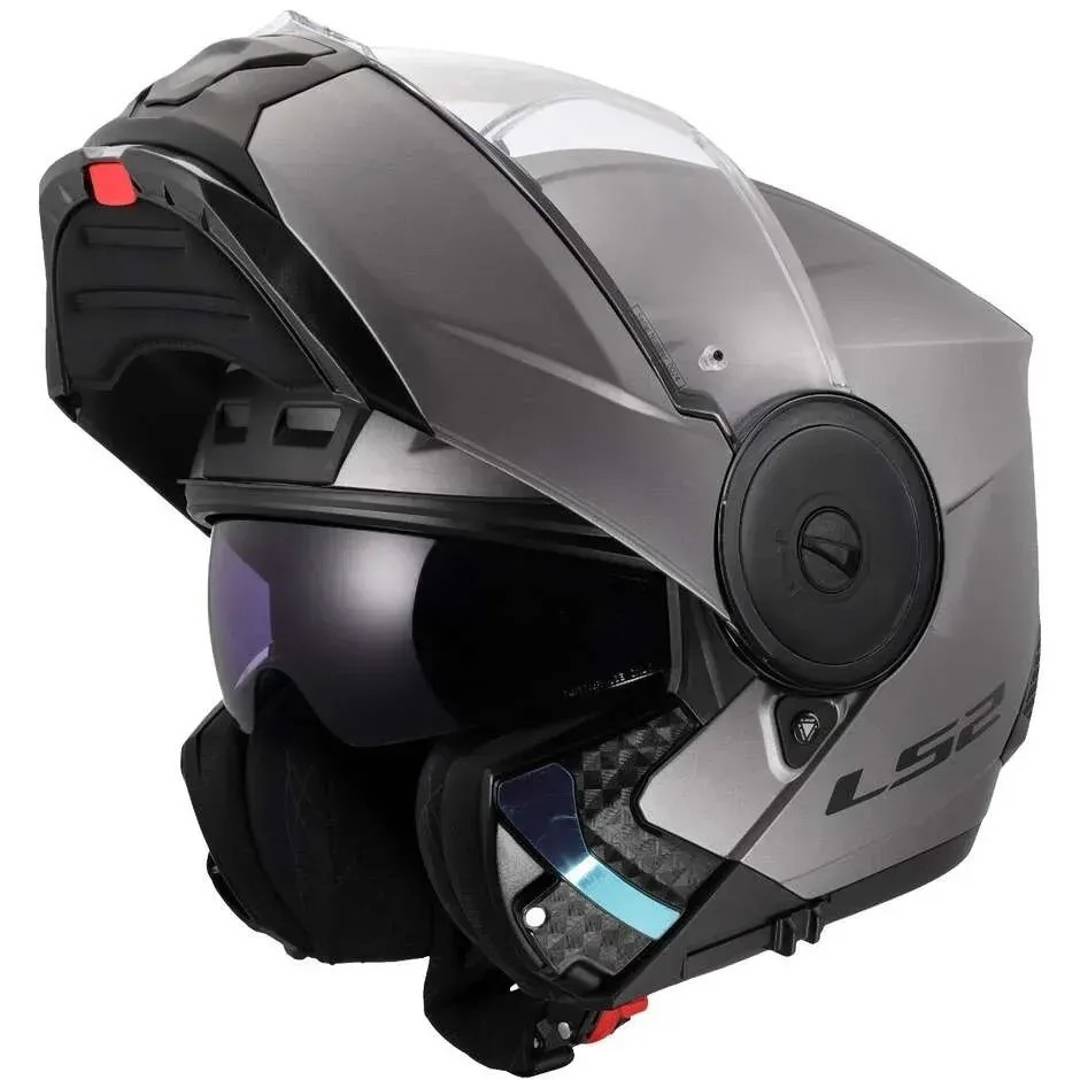 Каска LS2 FF902 Scope II flip-up с очила, матов титан — нова