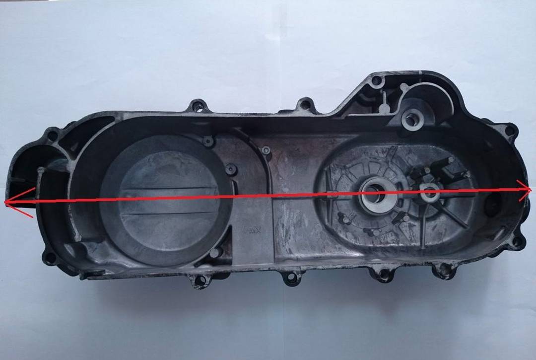Variator cover (casing) for Chinese scooters GY6 50cc 4T — 400–460 mm