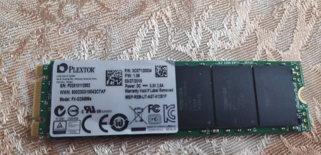 SSD Plextor M6e 256 GB M.2 PX-G256M6e