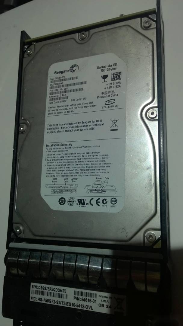 Hard disk Seagate Barracuda ES 750 GB 3.5" SATA 7200 rpm ST3750640NS