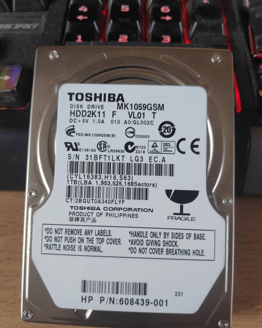 Tvrdi disk za laptop Toshiba 1 TB 2.5" SATA