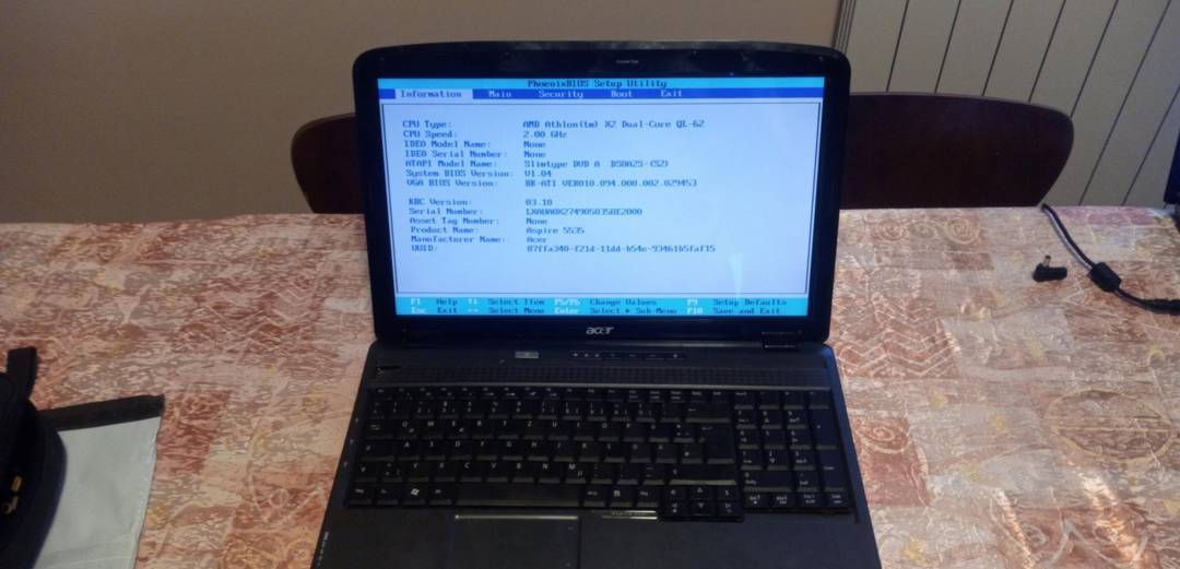 Delovi za laptop Acer Aspire 5535 AMD QL-62