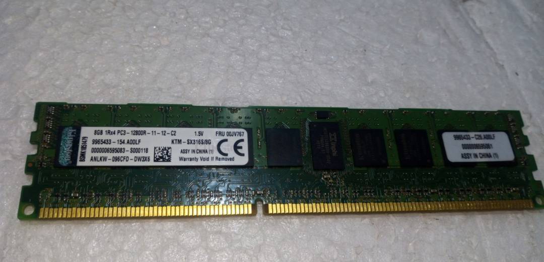 Szerver RAM Kingston 8 GB DDR3 1600 MHz ECC Reg KTM-SX316S/8G