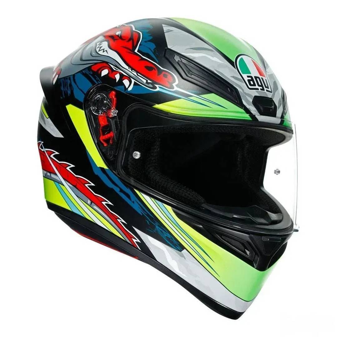 Шолом AGV K1 Dundee Matt Lime/Red — інтеграл, розміри MS і L