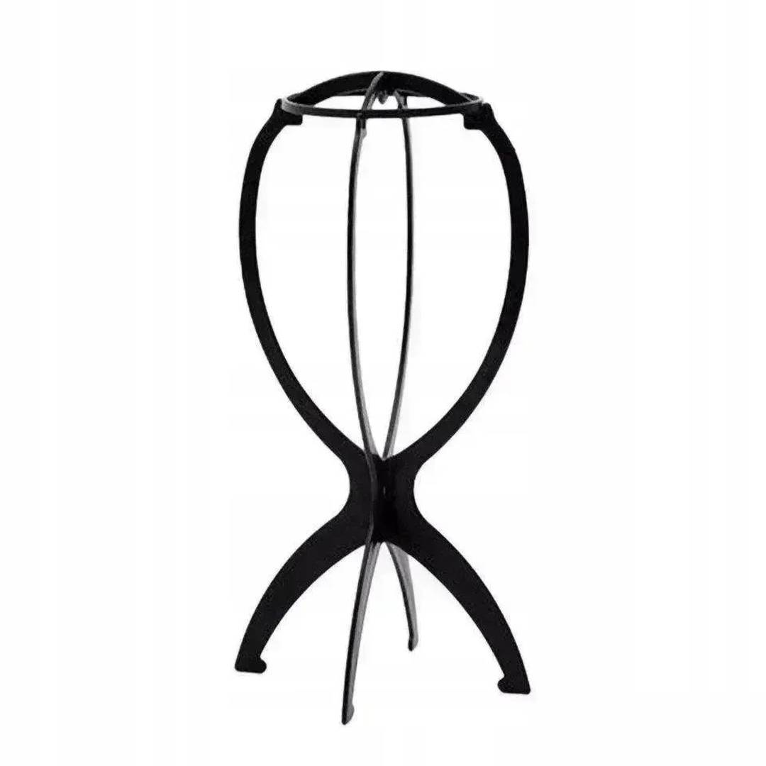 Foldable wig stand, black