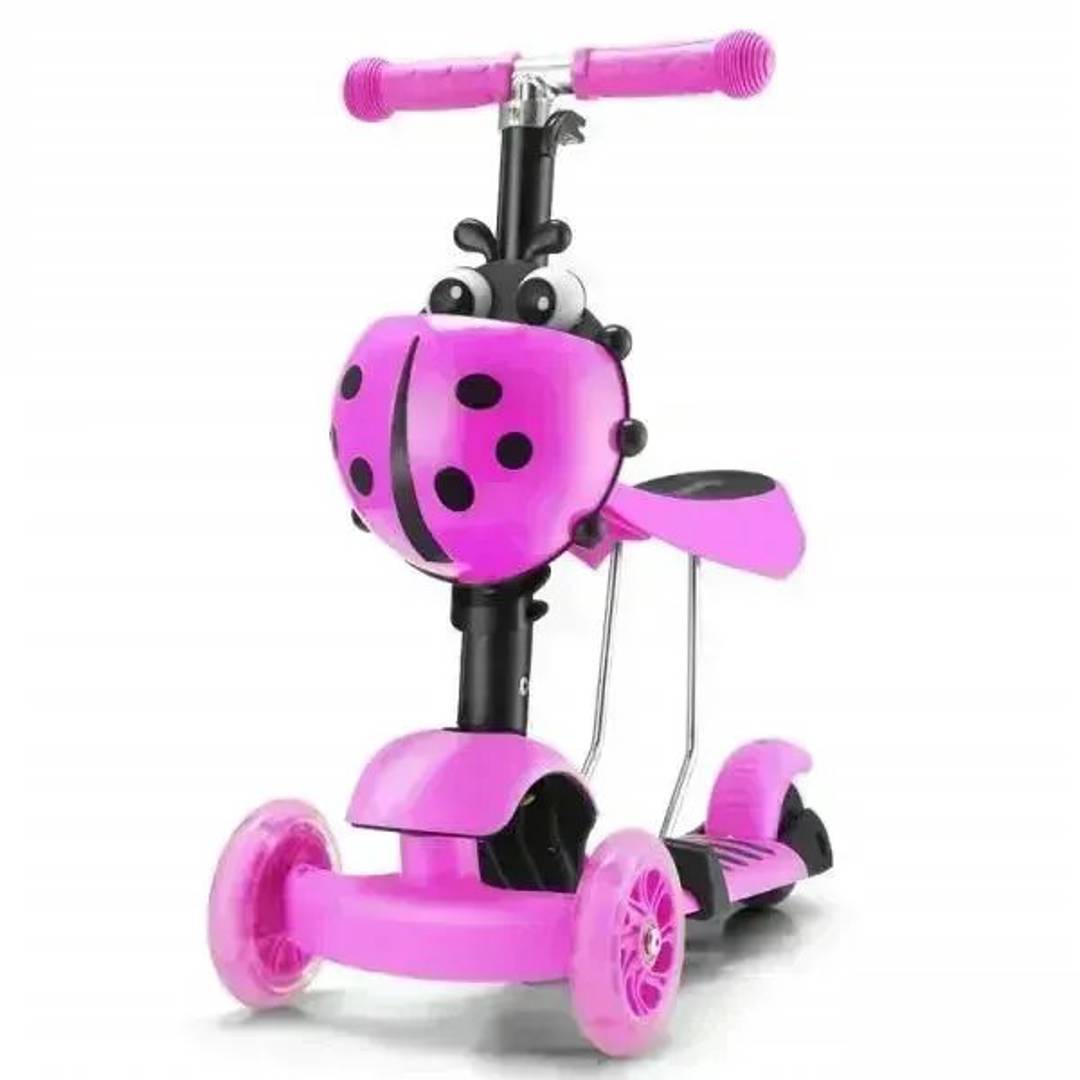 5-in-1 children's scooter with seat and light-up wheels, ages 1–7