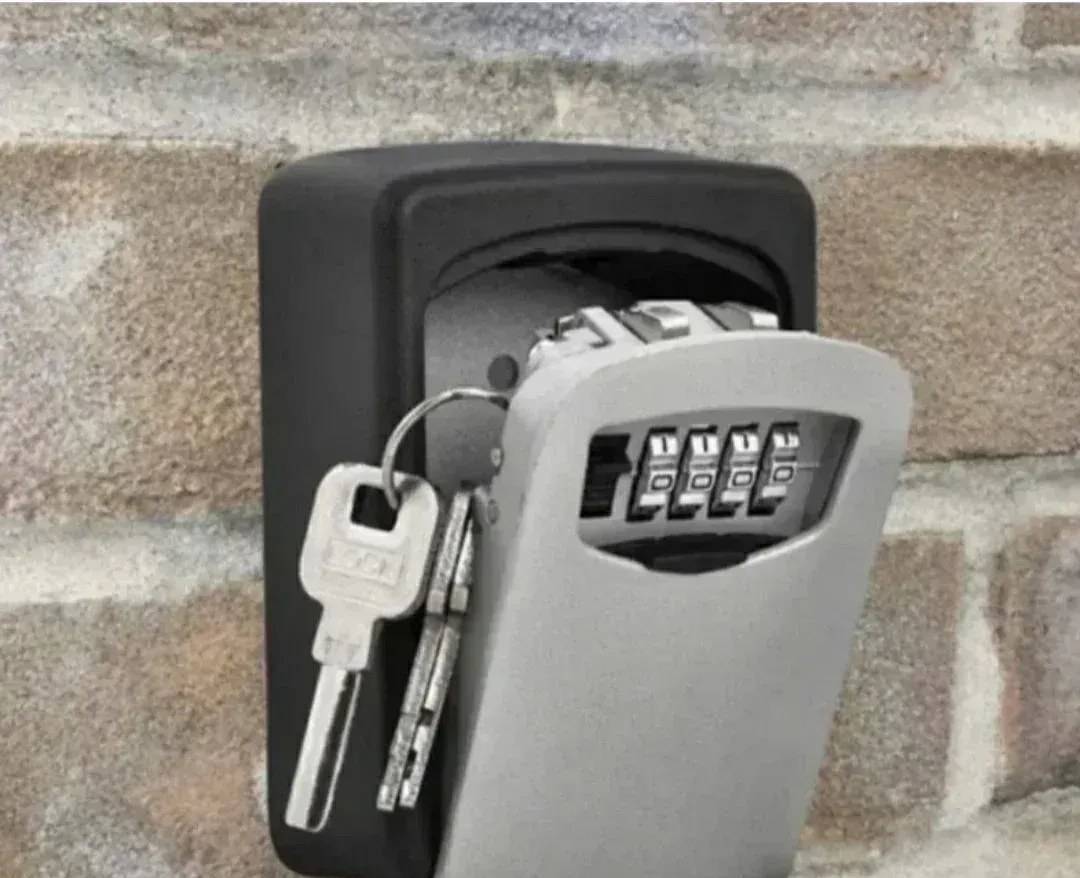 Schlüsselsafe mit Zahlencode zur Wandmontage, 11,4 × 9,1 × 4,6 cm