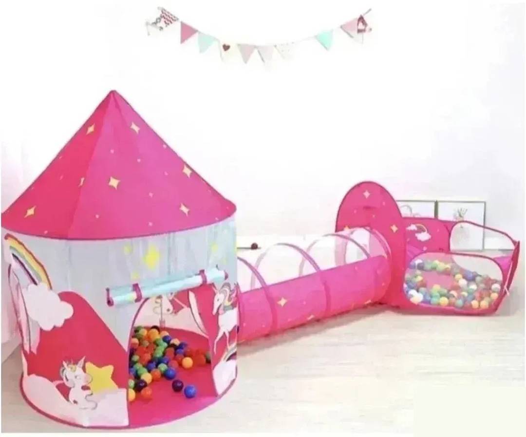 Kinderspielzelt mit Tunnel und Bällebad, Einhorn