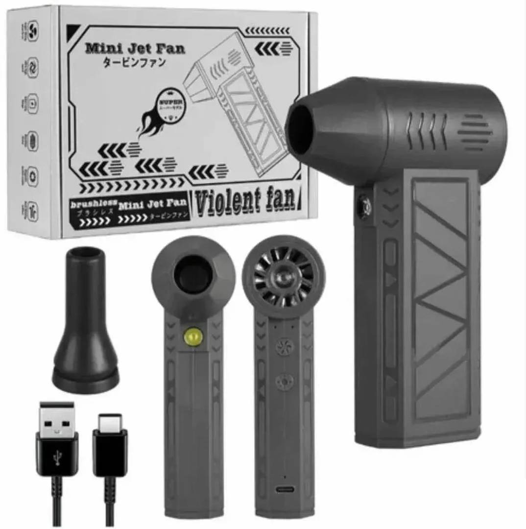 Vezeték nélküli mini turbó légfúvó (jet blower), USB-töltéssel