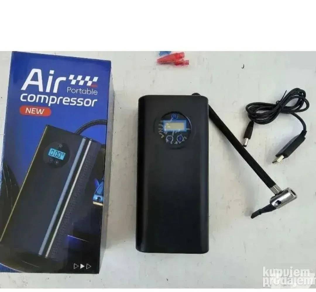 Mini rechargeable tire compressor with digital pressure gauge