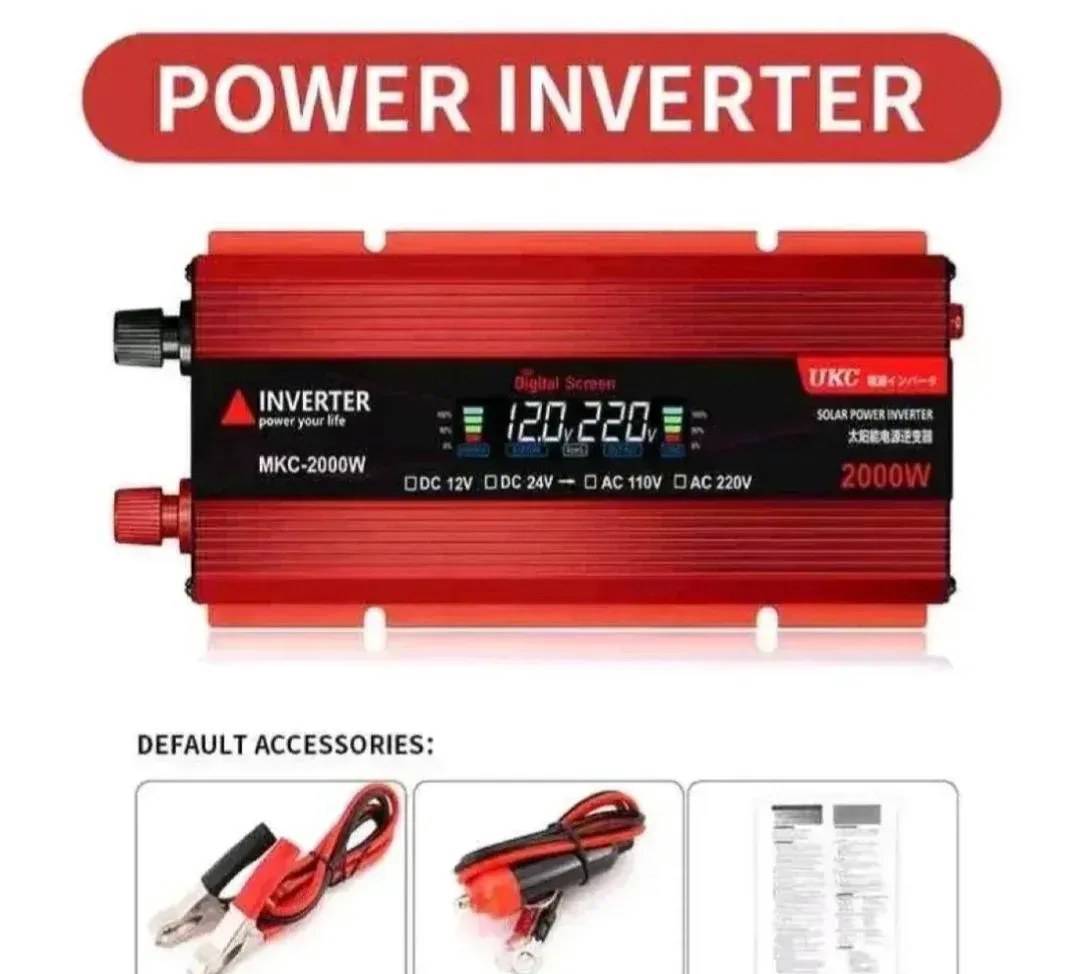 Spannungswandler von 12 V auf 220 V mit Digitaldisplay, 500–2000 W