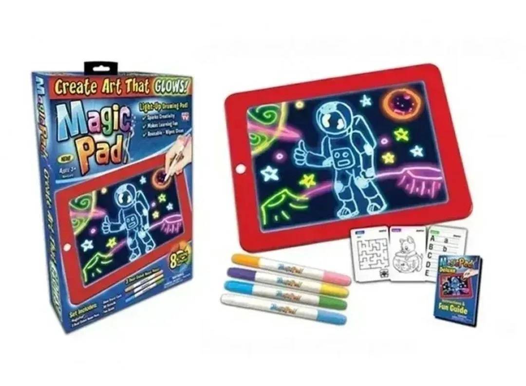 Magic Pad svetleća tabla za crtanje sa šablonima i markerima