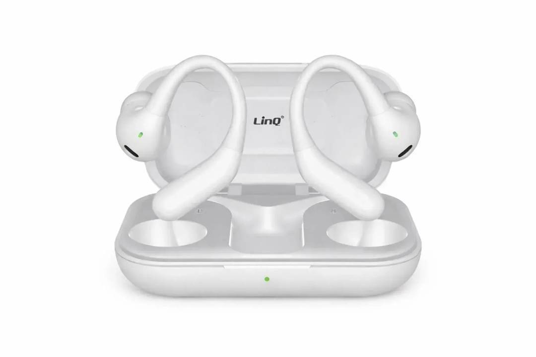 LinQ R9565 vezeték nélküli Bluetooth-fülhallgató fülkampóval és töltőtokkal