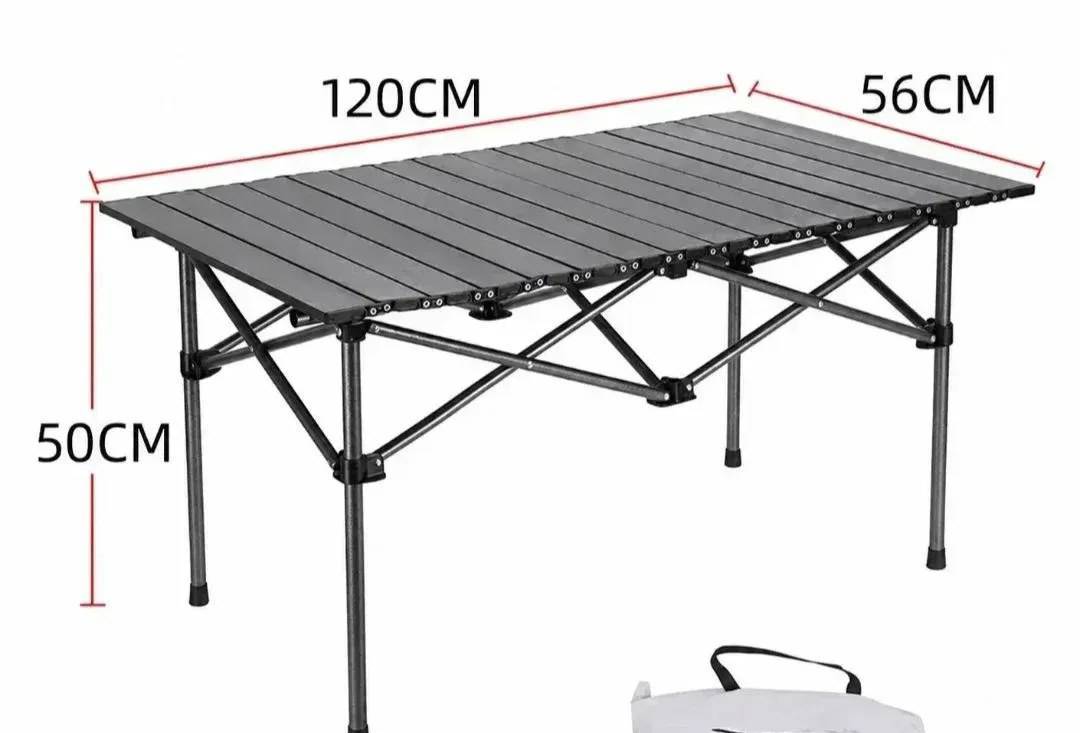 Sklopivi aluminijumski kamp sto 120 × 56 × 50 cm