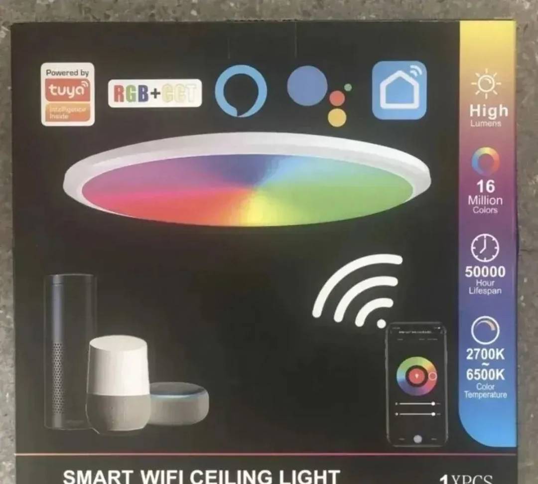 Умна LED плафониера RGB с Wi-Fi, приложение Tuya