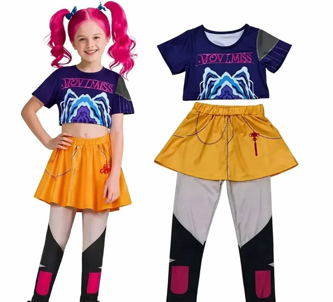 Costum pentru copii K-Pop Demon Hunters, tricou și fustă