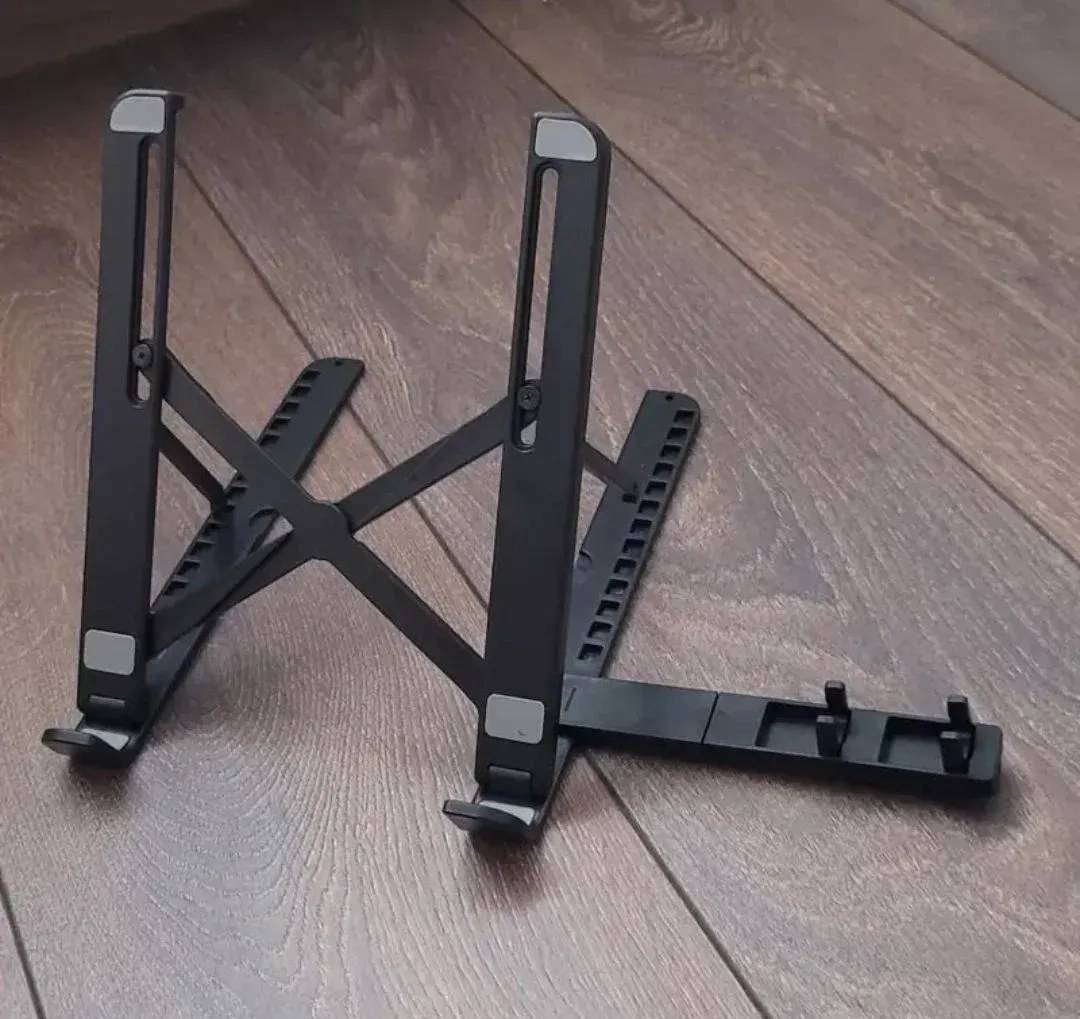 Foldable laptop and phone stand with 6 height settings