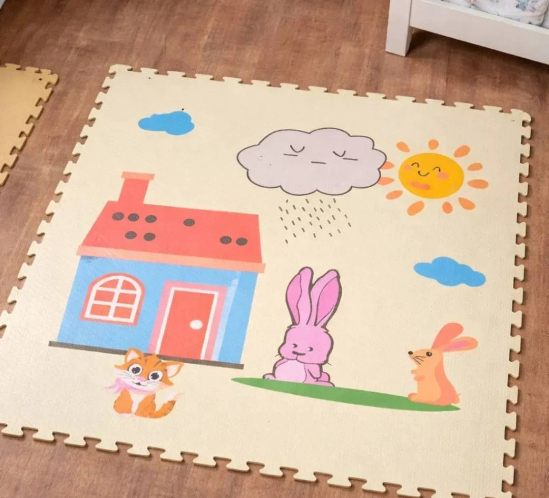 Covoraș puzzle pentru copii, 60 × 60 cm, set de 4 bucăți