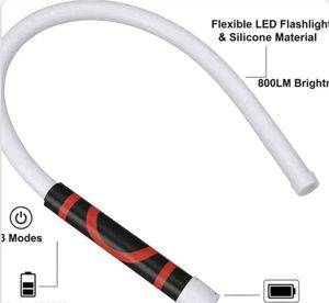 Rugalmas LED munkalámpa, 73 cm, 800 lm, USB-C töltéssel — Beograd