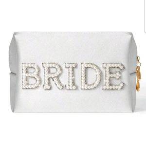 Beli neseser BRIDE sa perlicama, 20 × 12,5 × 8 cm — Beograd