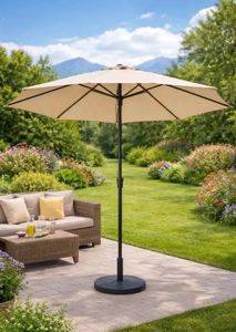 KmtStyle-Gartenschirm mit Gelenk, 270 × 230 cm, cremefarben — Beograd