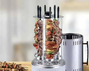 Sokany elektrischer Vertikalgrill für Schaschlikspieße mit 8 Spießen, 1500 W — Beograd