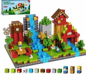 Magnetic 3D Minecraft-style building blocks, set of 200 pieces — Beograd
