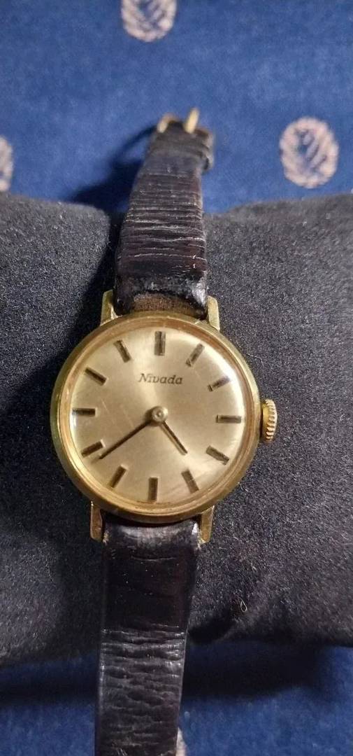Жіночий наручний годинник Nivada, позолота 10 мікрон, Swiss, 1960-ті/1970-ті