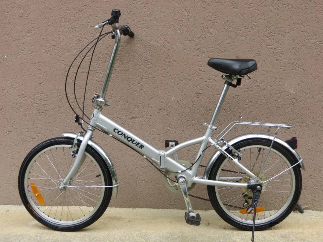 Bicicletă pliabilă Conquer 20" — cadru din aluminiu, 6 viteze Shimano