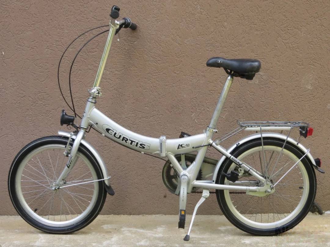 Bicicletă pliabilă Curtis 20" — cadru din aluminiu, 3 viteze SRAM S3, argintie