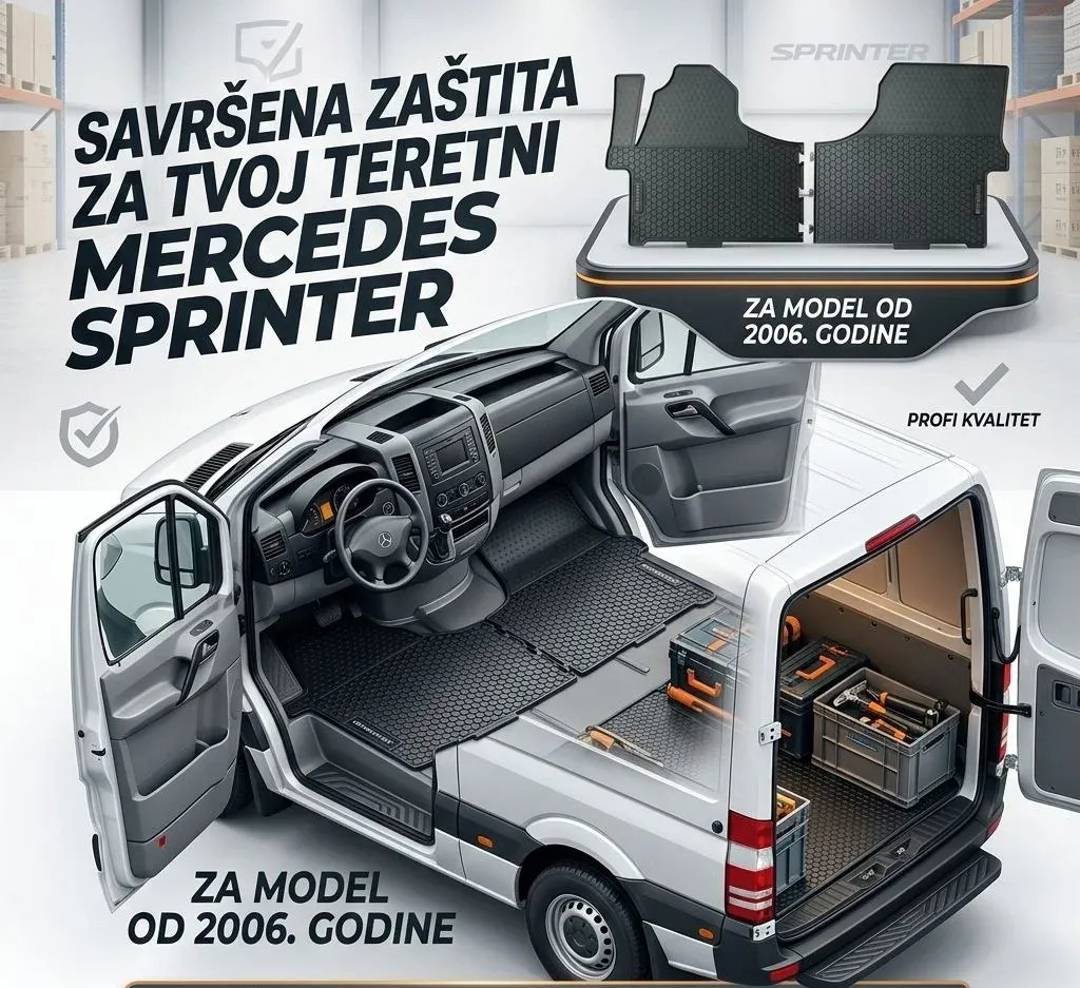 Gumene patosnice sa natpisom za Mercedes-Benz Sprinter W906 (od 2006)