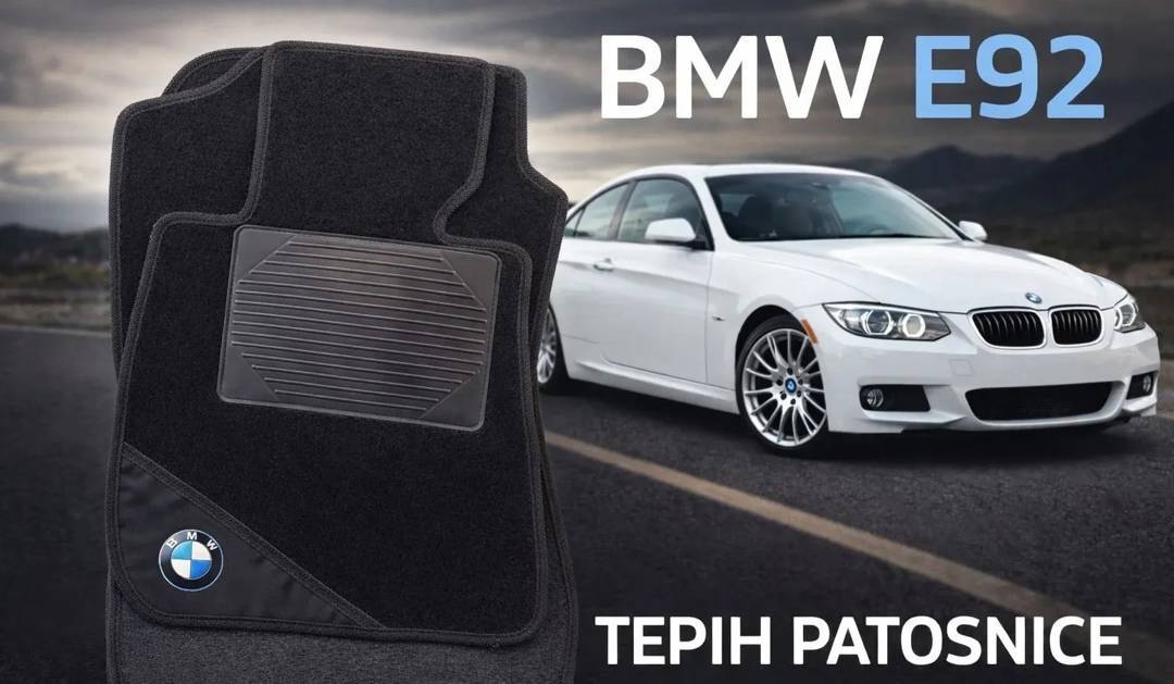 Tepihi za BMW 3 E92 — gumijasti in tekstilni