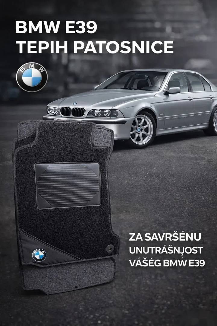Килимки для BMW 5 E39 — гумові та текстильні