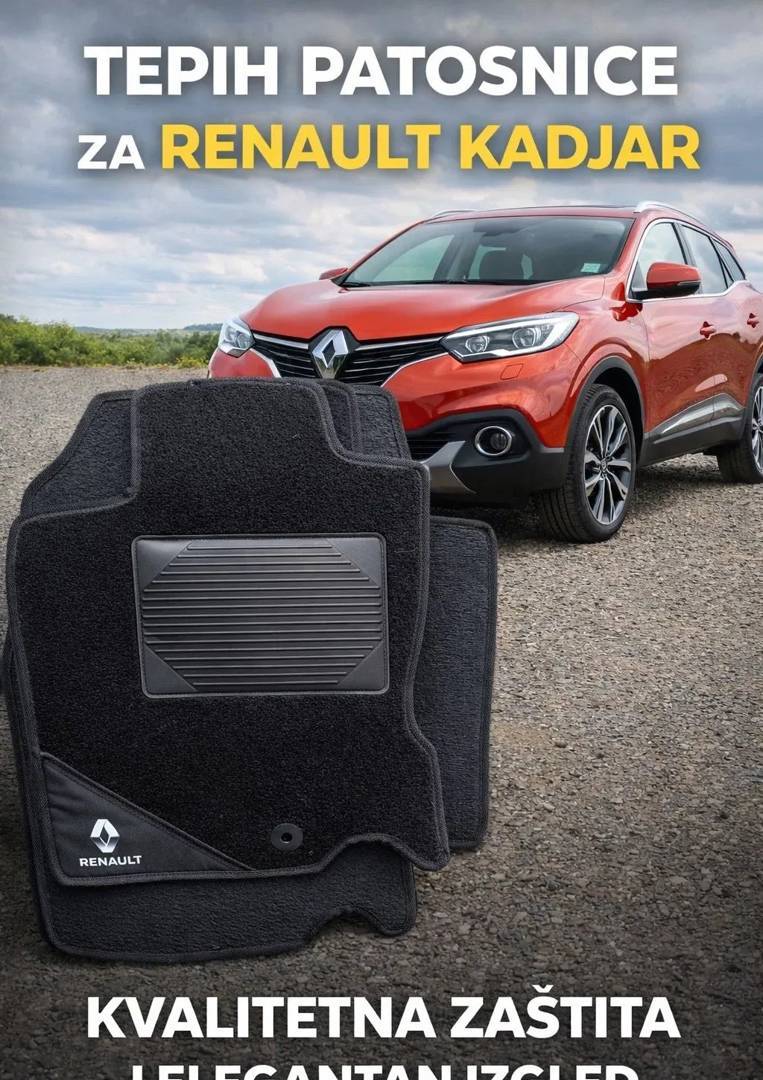Patosnice za Renault Kadjar (od 2015) — gumene i tepih