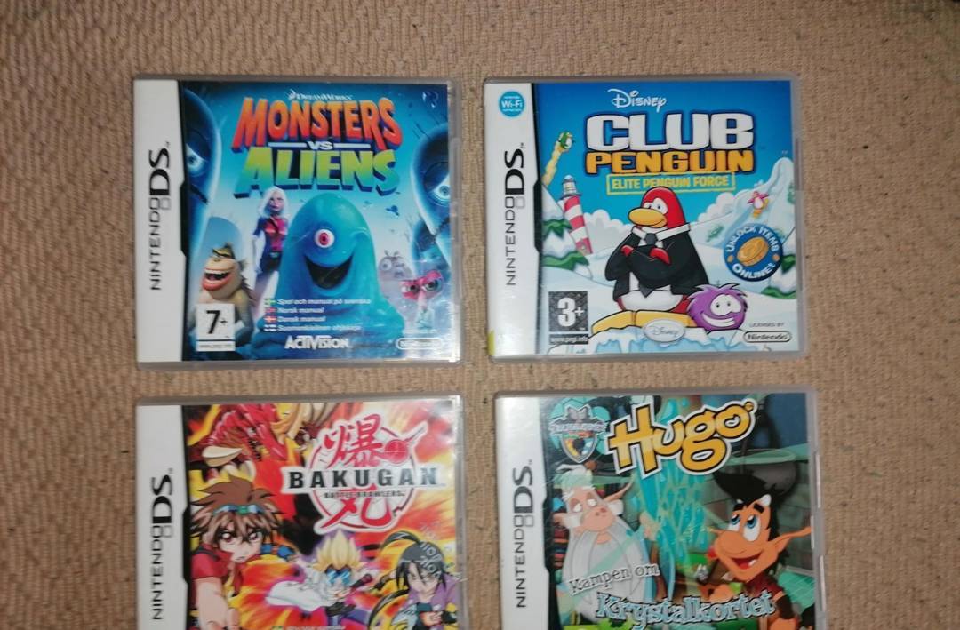 Igre za Nintendo DS — Monsters vs Aliens, Club Penguin, Bakugan, Hugo
