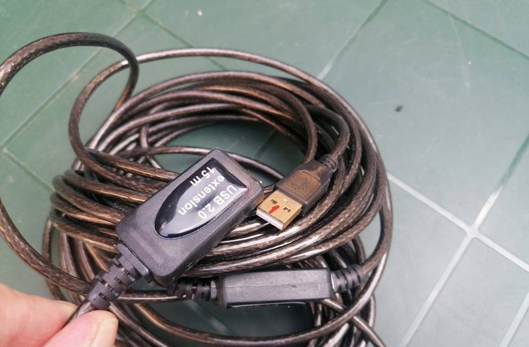 USB-2.0-Verlängerungskabel 15 m mit Signalverstärker