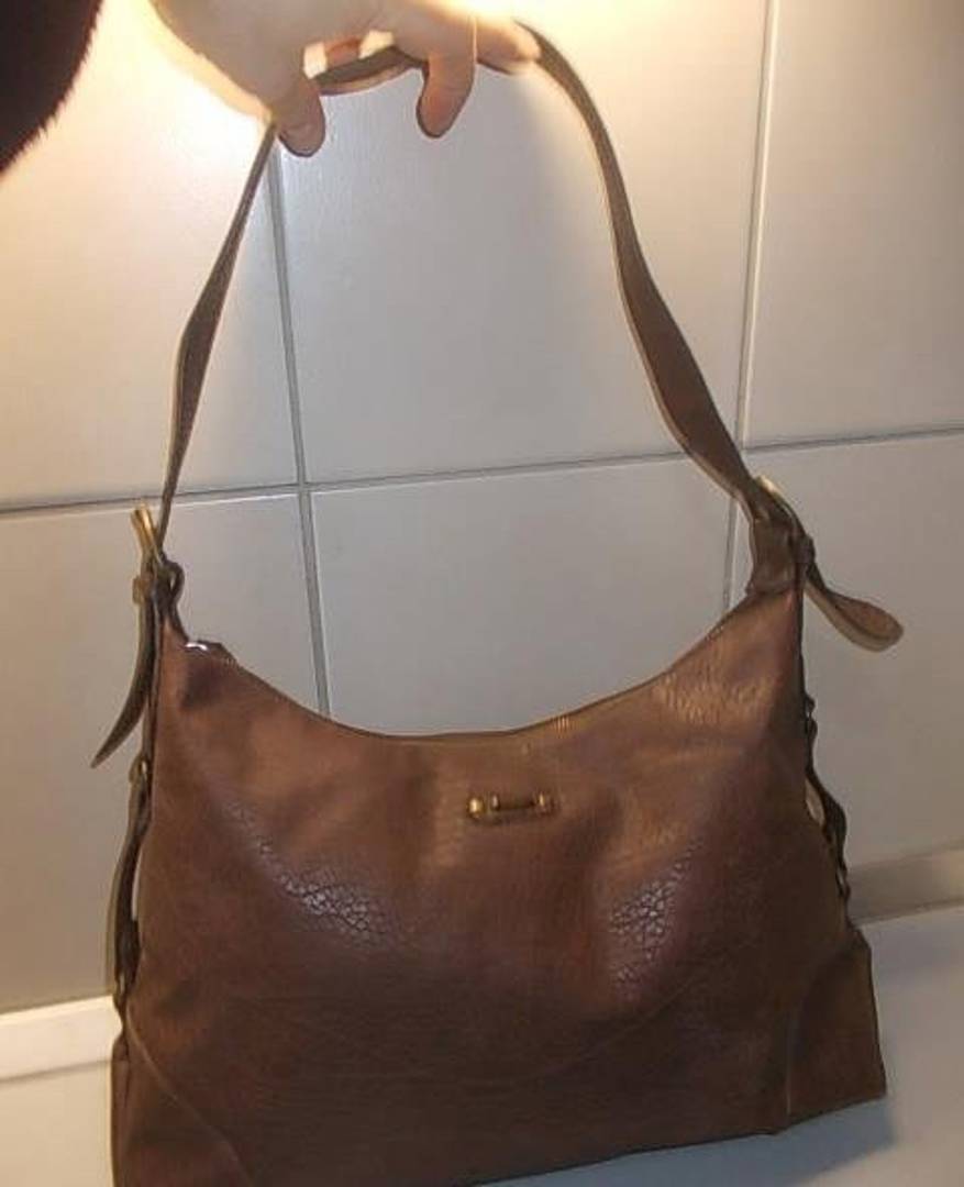 Ženska torba Caprisa 50x30x20 cm, braon, sa teksturom