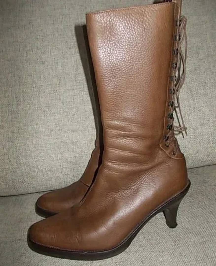 Fornarina leather heeled boots, 7.5 cm heel, size 36