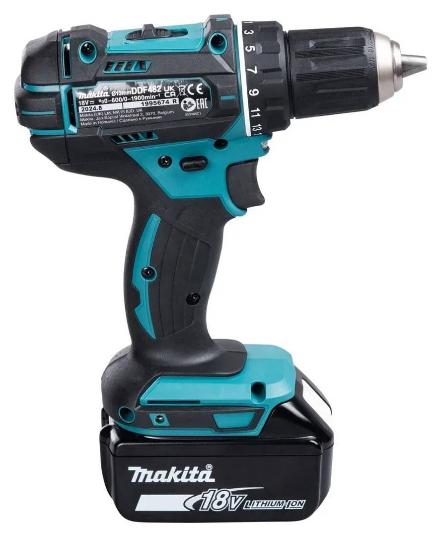Makita Akku-Bohrschrauber 18 V mit 3-Ah- und 6-Ah-Akkus und Ladegerät
