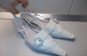 Damen-Lederschuhe Bianca mit offener Ferse, Gr. 41 — Smederevo