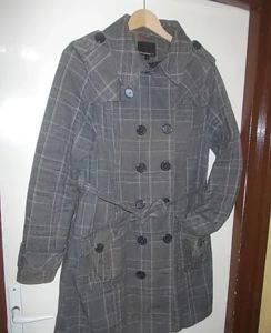 Ženski kaput Fishbone, vel. 54 (XL), sivi karirani — Smederevo