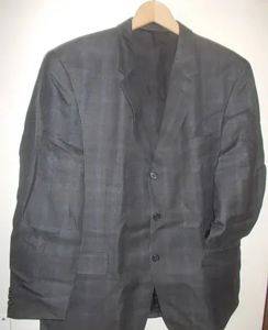 Dunkelgraues Herren-Sakko mit feinen Streifen, Gr. 54 (XL) — Smederevo