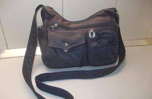 Damentasche 36x23x17 cm, marineblau, mit mehreren Taschen — Smederevo