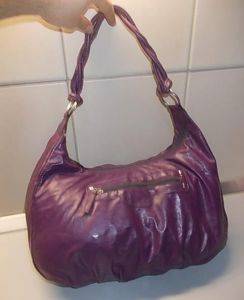 Damen-Ledertasche 48x30x25 cm, lila — Smederevo